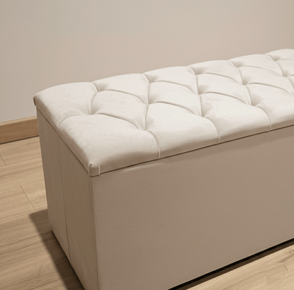 Ottoman end of bed deep storage box chesterfield lid - ISTOOLS