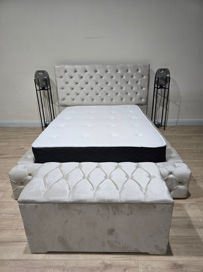 Ottoman end of bed deep storage box chesterfield lid - ISTOOLS