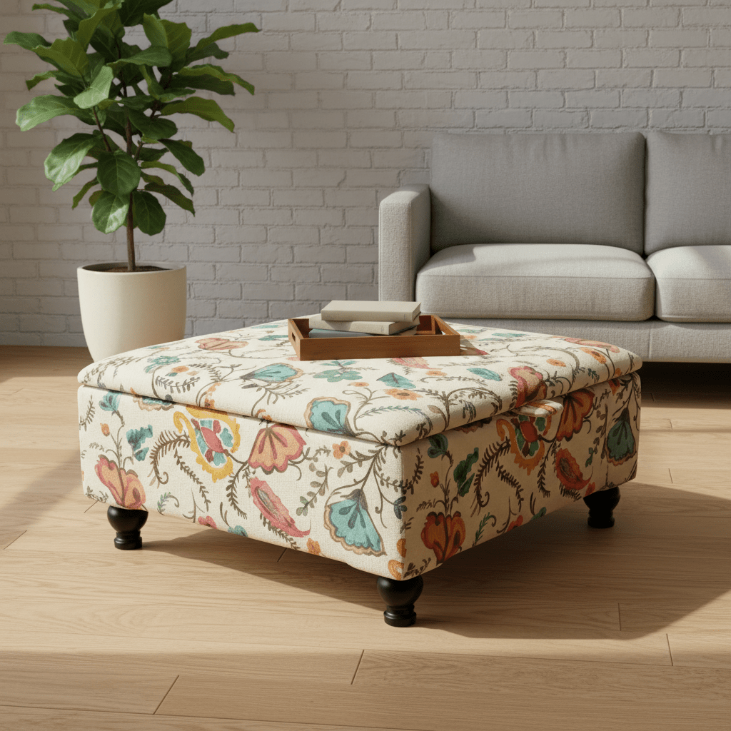 Oversized Blanket Box Ottoman Storage – Large Square Coffee Table Footstool UK | istools - ISTOOLS