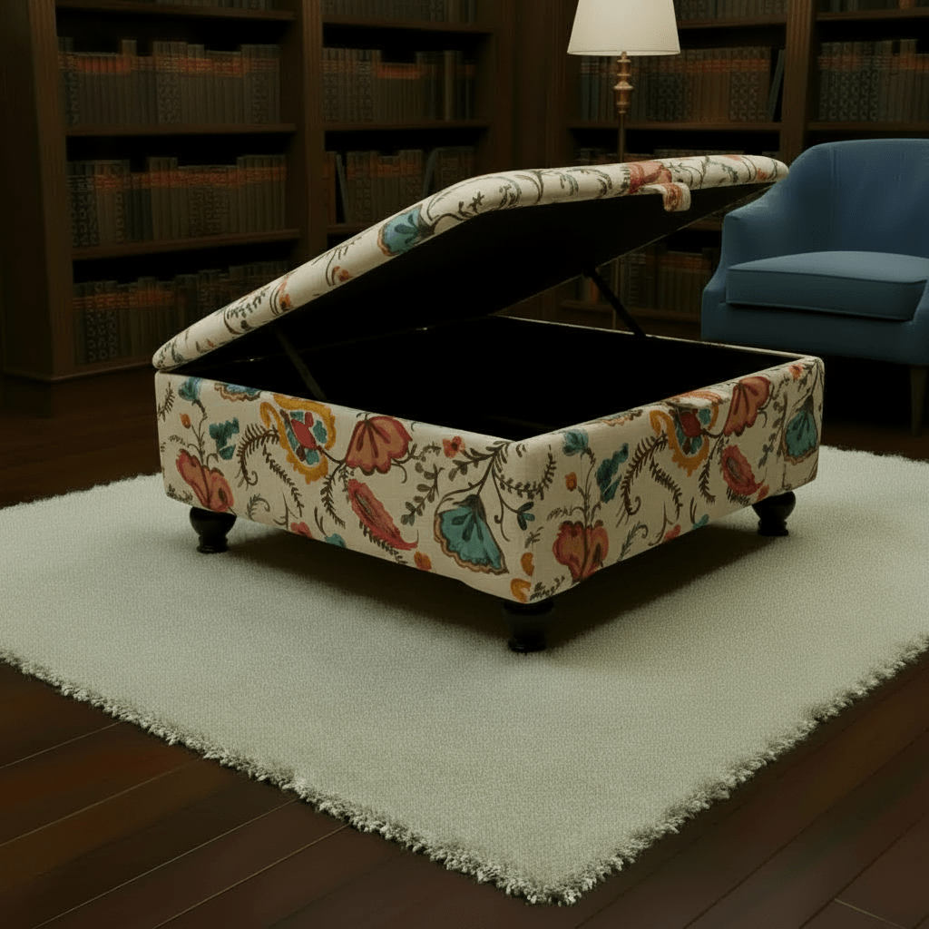 Oversized Blanket Box Ottoman Storage – Large Square Coffee Table Footstool UK | istools - ISTOOLS