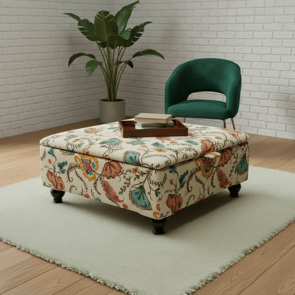 Oversized Blanket Box Ottoman Storage – Large Square Coffee Table Footstool UK | istools - ISTOOLS