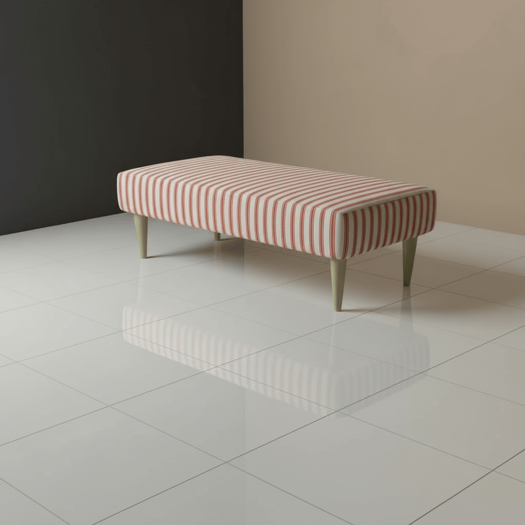 Painterly Collection Long Footstool – Designer Abstract Upholstered Bench for Modern UK Homes - ISTOOLS