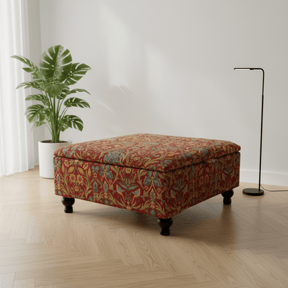 Painterly Collection Square Ottoman – UK Handcrafted Artistic Storage & Coffee Table - ISTOOLS