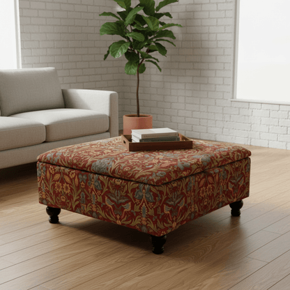 Painterly Collection Square Ottoman – UK Handcrafted Artistic Storage & Coffee Table - ISTOOLS