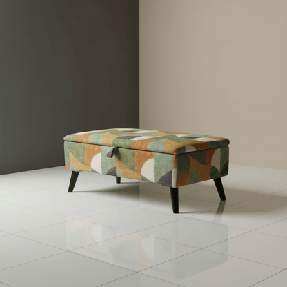 Painterly Rectangular Storage Ottoman – Designer Accent Furniture - ISTOOLS