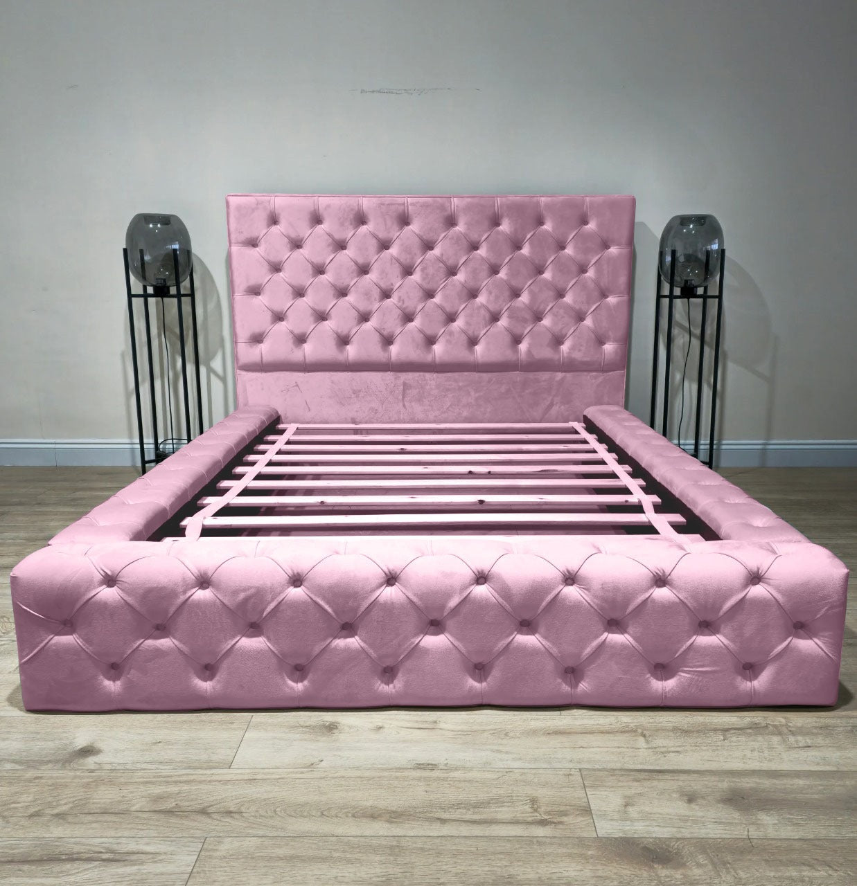 Pink bose bed chesterfield tufted matching buttons - ISTOOLS