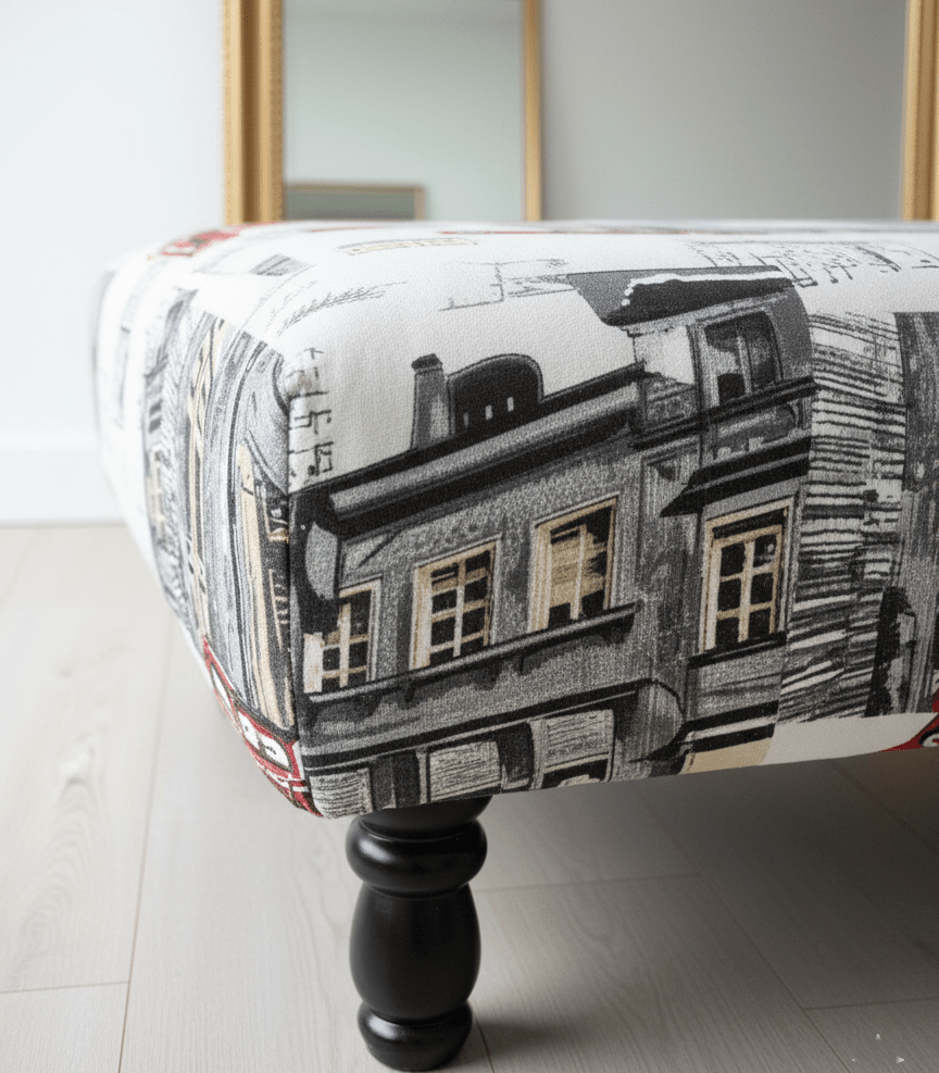 Plain Top multicolour Printed footstool - ISTOOLS
