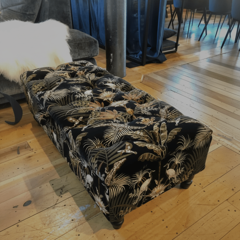 Plain Velvet Rectangle Upholstered Ottoman Bench bec - ISTOOLS