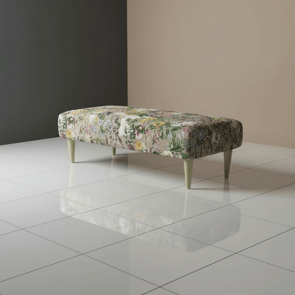 Plush Upholstered Footrest – Stylish Multi - Toned Living Room Accent | istools UK - ISTOOLS