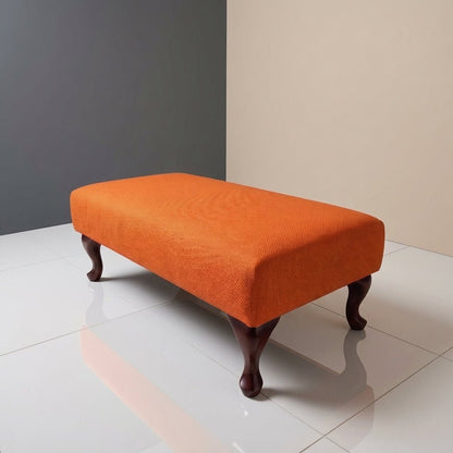 PREMIUM BESPOKE NON STORAGE OTTOMAN CUSTOM HANDCRAFTED FOOTSTOOL UPHOLSTERED LIVING ROOM SEATING PLAIN FABRIC COFFEE TABLE - ISTOOLS