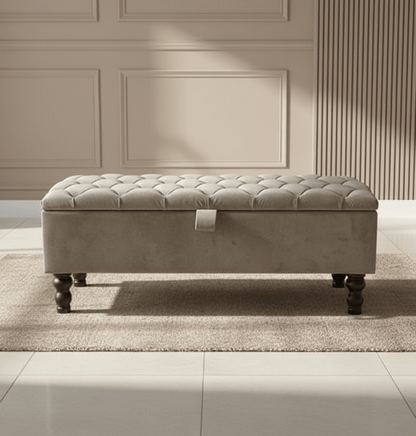 PREMIUM chesterfield storage ottoman tufted matching buttons - ISTOOLS