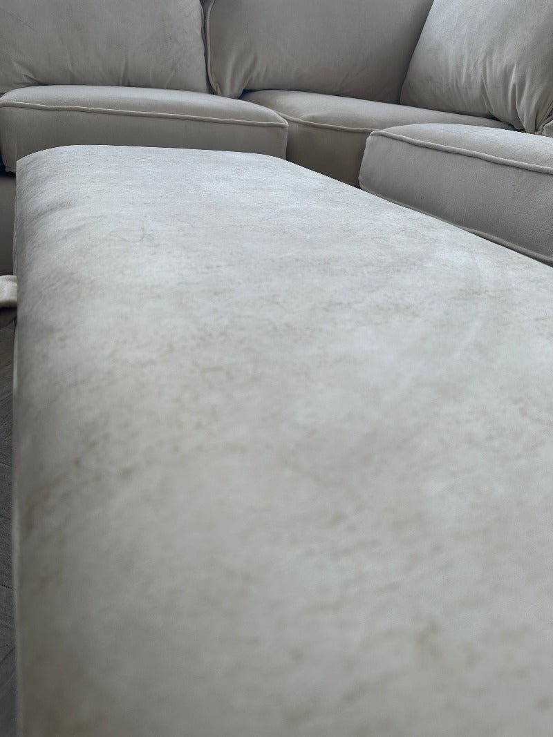 Premium coffee table off white storage box bench plain lid Ottoman seat - ISTOOLS