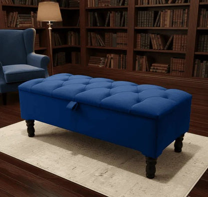 Premium Cotton Chenille Ottoman Coffee Table with Storage | Upholstered Living Room Furniture UK - ISTOOLS