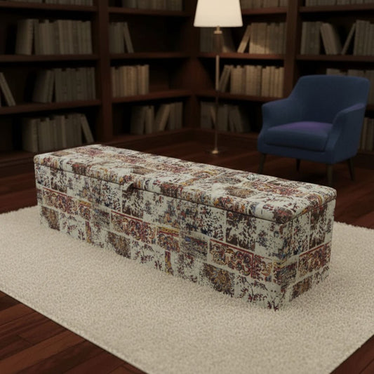 Premium Designer Pattern Hallway Ottoman Box Solid Build - ISTOOLS