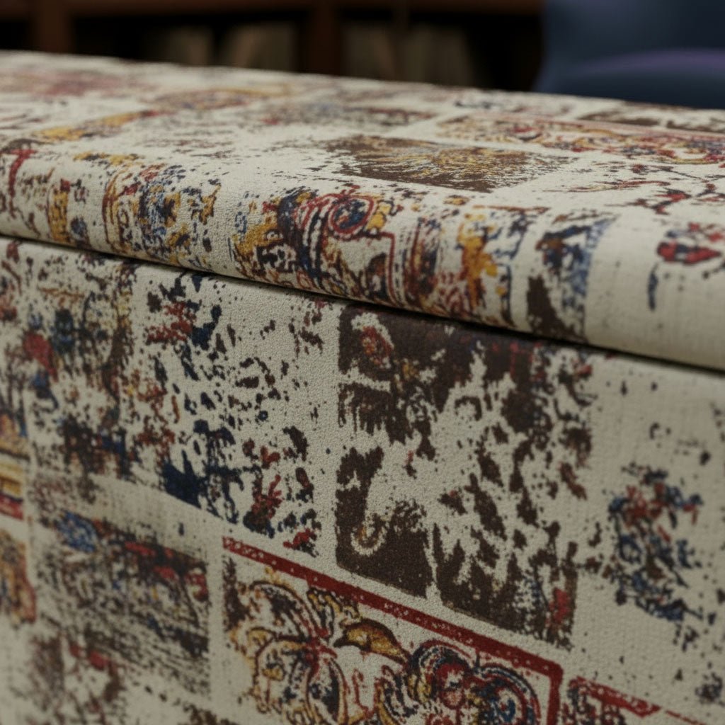 Premium Designer Pattern Hallway Ottoman Box Solid Build - ISTOOLS