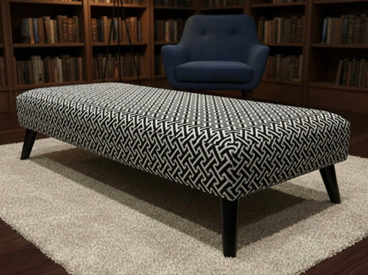 Premium Eden Embossed Pattern Footstool Ottoman – Window Bay Seat & Multi - Use Coffee Table Bench (Non - Storage) - ISTOOLS