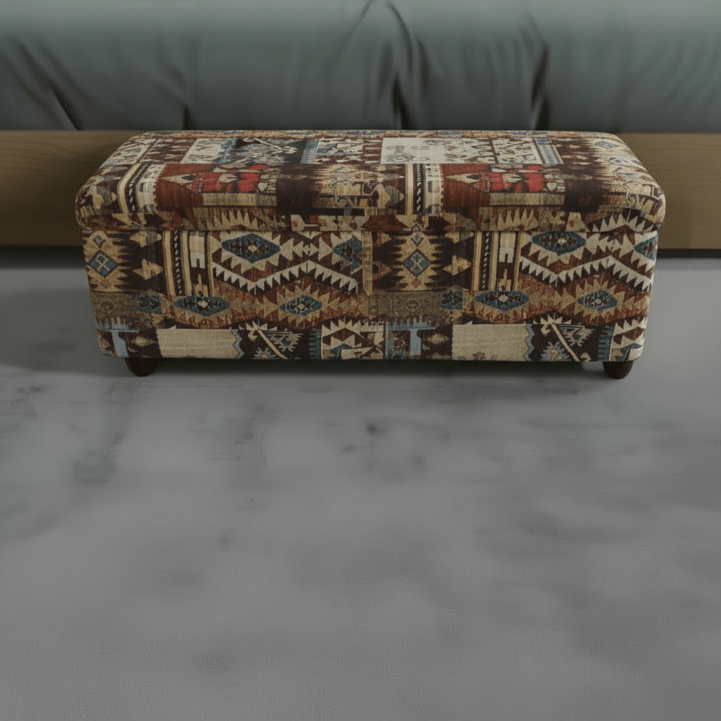 Premium End of Bed Footstool Blanket Box Multi - Toned Finish - ISTOOLS