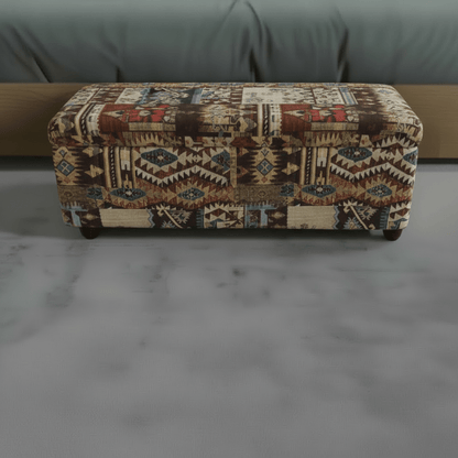 Premium End of Bed Footstool Blanket Box Multi - Toned Finish - ISTOOLS