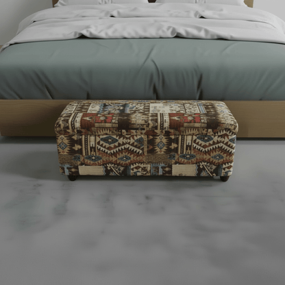 Premium End of Bed Footstool Blanket Box Multi - Toned Finish - ISTOOLS