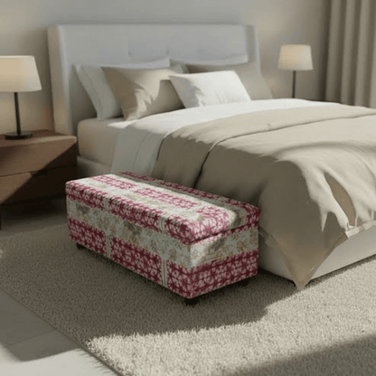 Premium End of Bed Storage Bench Smooth Lid Designer Motif UK - ISTOOLS