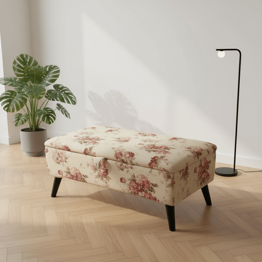 Premium Fabric Trunk | Handcrafted Storage Bench & Blanket Box - ISTOOLS