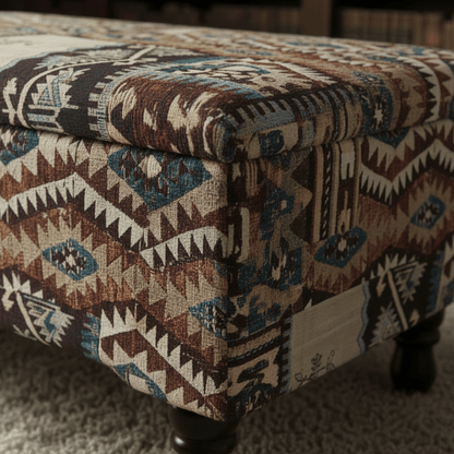 Premium Footstool Blanket Box Multi - Toned Finish UK - ISTOOLS