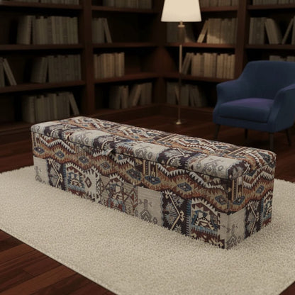 Premium Footstool Blanket Box Patterned Texture Finish UK - ISTOOLS