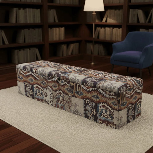 Premium Footstool Blanket Box Patterned Texture Finish UK - ISTOOLS