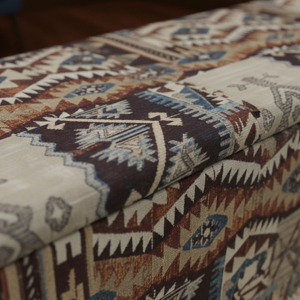 Premium Footstool Blanket Box Patterned Texture Finish UK - ISTOOLS