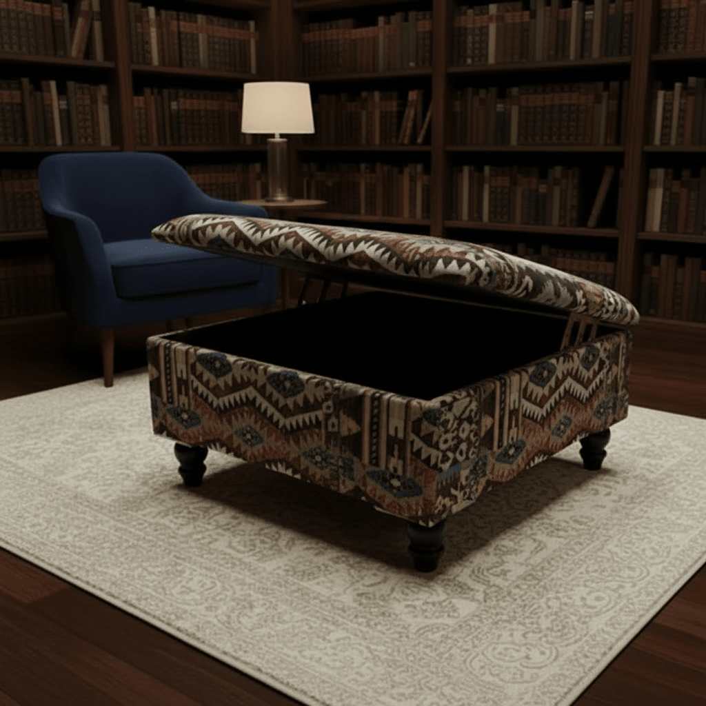 Premium Footstool Blanket Box Plain Texture Finish UK - ISTOOLS