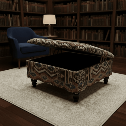Premium Footstool Blanket Box Plain Texture Finish UK - ISTOOLS