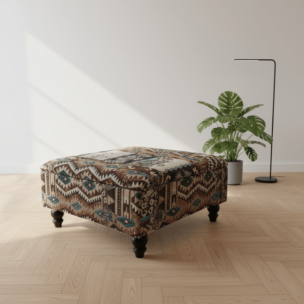 Premium Footstool Blanket Box Plain Texture Finish UK - ISTOOLS