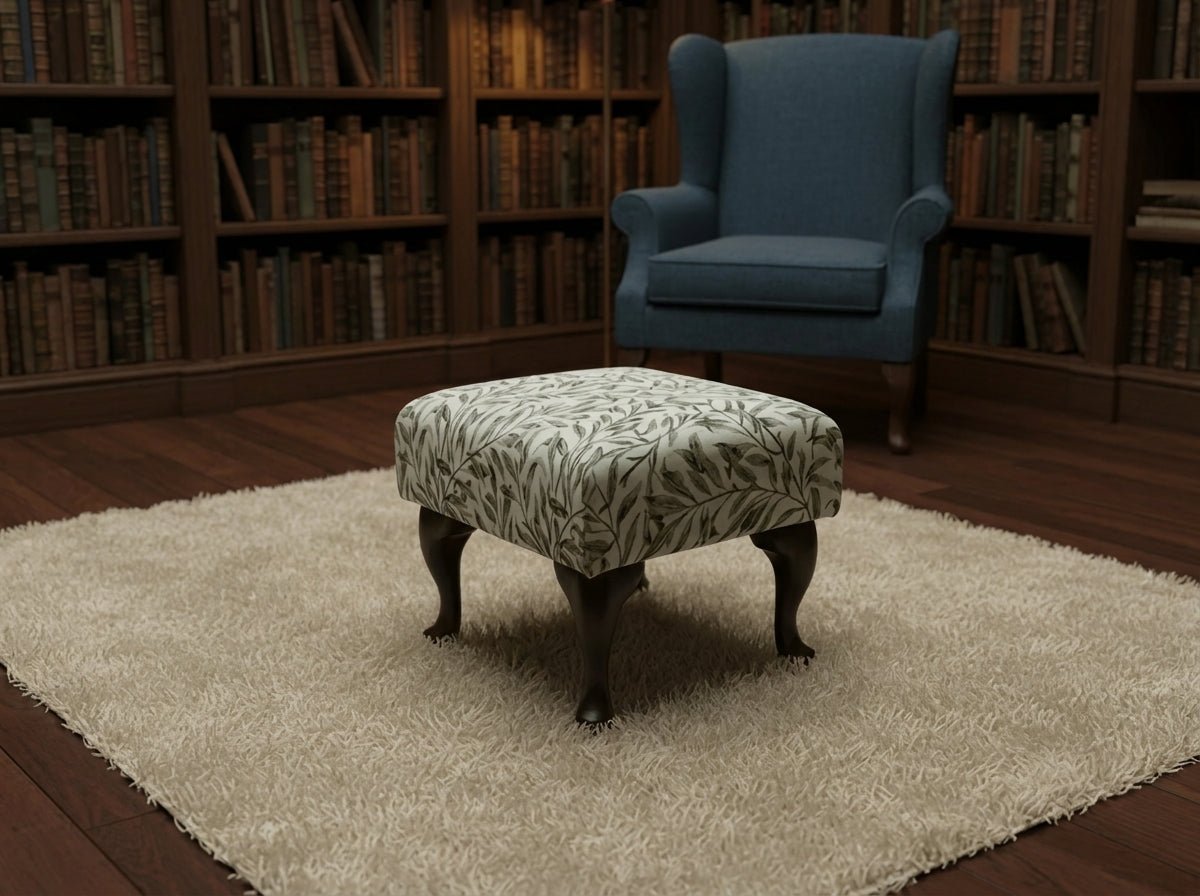 Premium Green Upholstered Footstool Bench – Coffee Table Ottoman & Pouffe Footrest UK - ISTOOLS