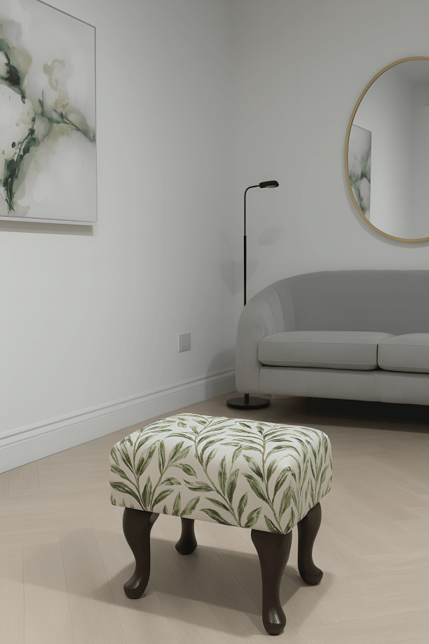 Premium Green Upholstered Footstool Bench – Coffee Table Ottoman & Pouffe Footrest UK - ISTOOLS