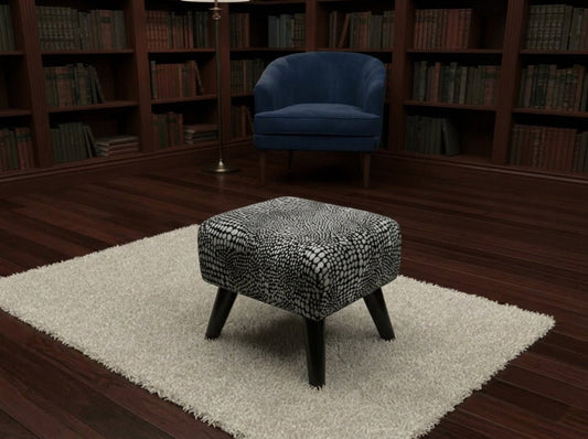 Premium Leopard Print Ottoman Bench – Fabric Footstool & Coffee Table (Non - Storage) - ISTOOLS