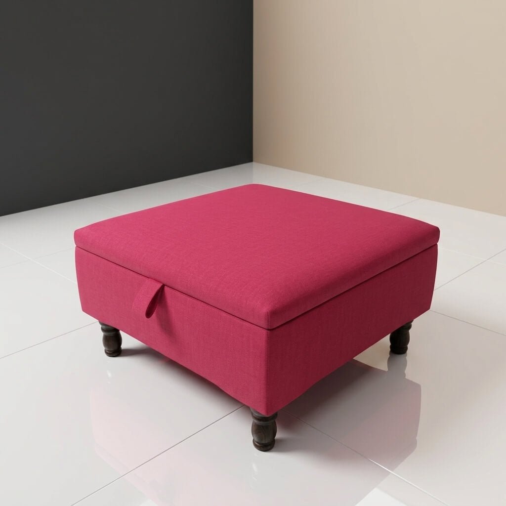 PREMIUM LIVING ROOM STORAGE OTTOMAN HANDCRAFTED UK - ISTOOLS