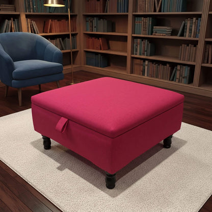 PREMIUM LIVING ROOM STORAGE OTTOMAN HANDCRAFTED UK - ISTOOLS