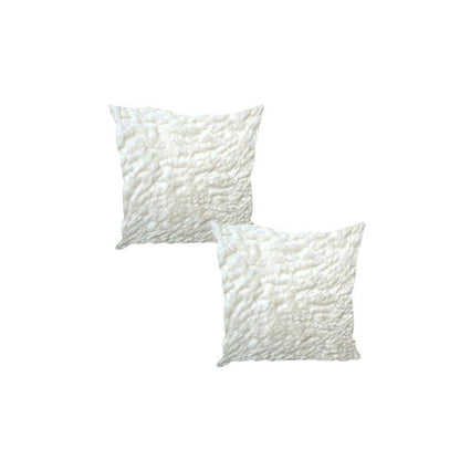 Premium Luxury Footstool with Cozy fur| off white Creamy Footstool Bench - ISTOOLS