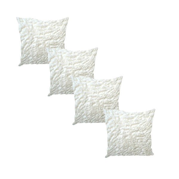 Premium Luxury Footstool with Cozy fur| off white Creamy Footstool Bench - ISTOOLS