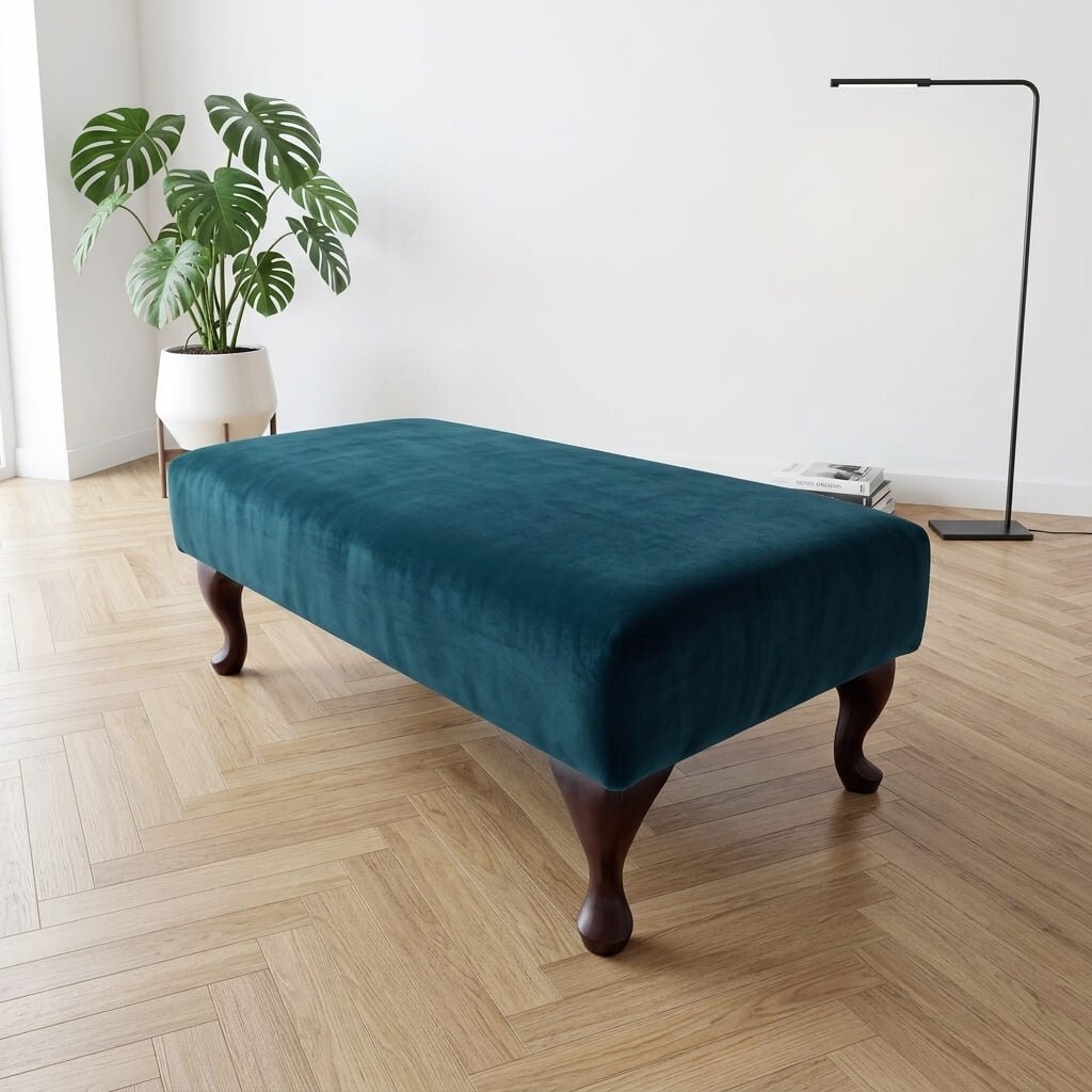 PREMIUM MADE TO MEASURE OTTOMAN CUSTOM BESPOKE FOOTSTOOL SEAT LUXURY UPHOLSTERED NON STORAGE COFFEE TABLE PLAIN FABRIC BENCH - ISTOOLS