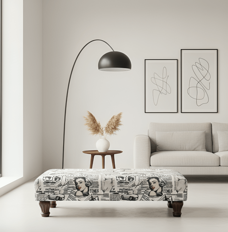 PREMIUM MONROE FOOTSTOOL POUFFE FOOTSTOOL TABLE - ISTOOLS