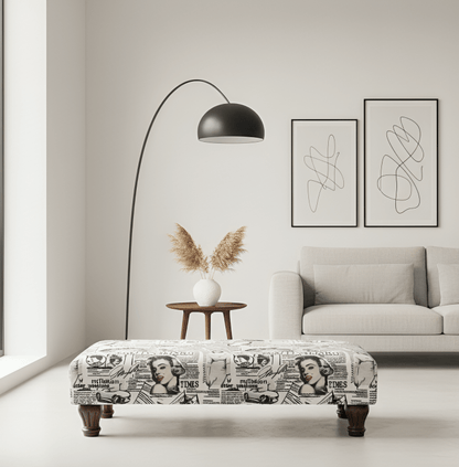 PREMIUM MONROE FOOTSTOOL POUFFE FOOTSTOOL TABLE - ISTOOLS