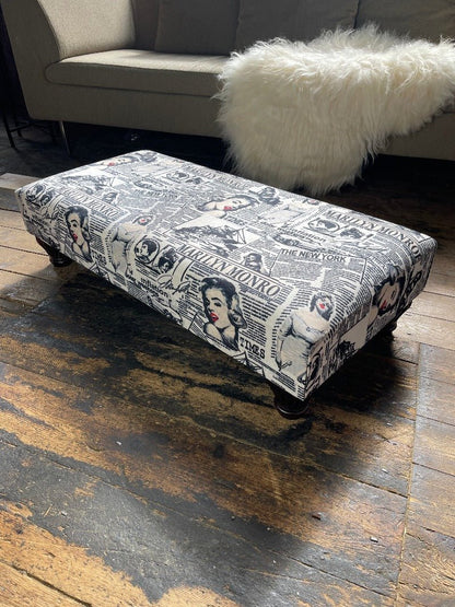 PREMIUM MONROE FOOTSTOOL POUFFE FOOTSTOOL TABLE - ISTOOLS