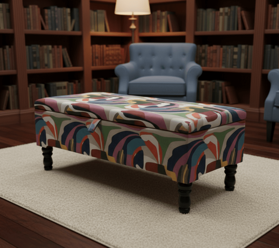 PREMIUM Multi Colour Ottoman Storage Bench coffee table - ISTOOLS