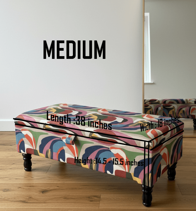 PREMIUM Multi Colour Ottoman Storage Bench coffee table - ISTOOLS
