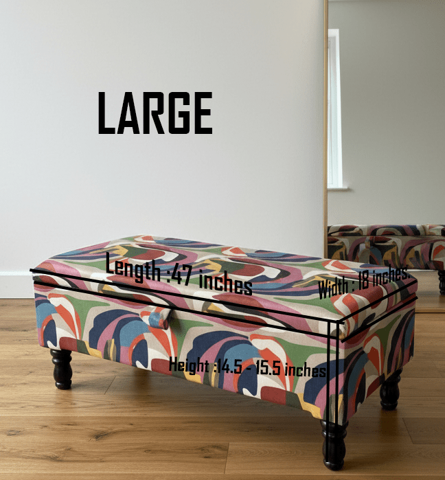 PREMIUM Multi Colour Ottoman Storage Bench coffee table - ISTOOLS