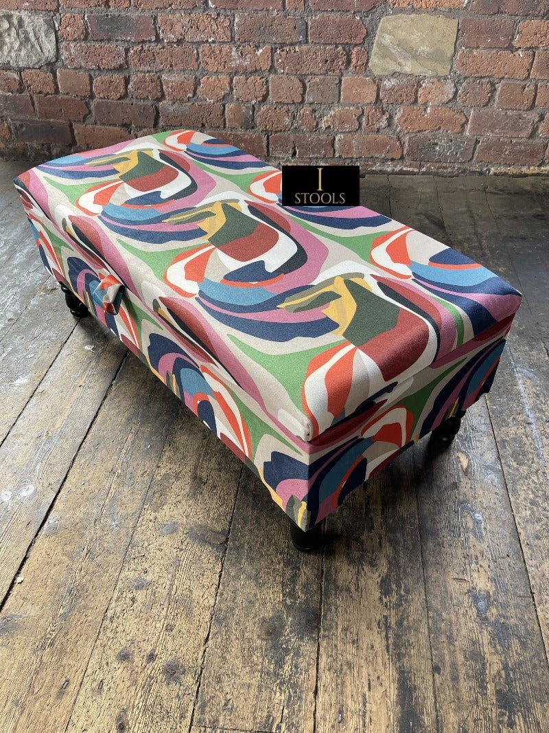 PREMIUM Multi Colour Ottoman Storage Bench coffee table - ISTOOLS