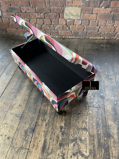 PREMIUM Multi Colour Ottoman Storage Bench coffee table - ISTOOLS