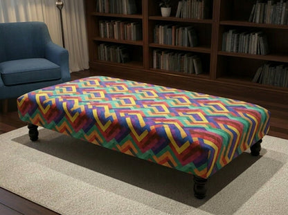 Premium Multi - Colour Trem Footstool Pouffe – Stylish, Comfortable & Versatile - ISTOOLS