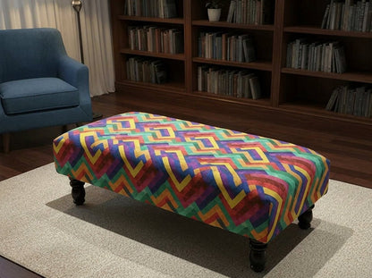 Premium Multi - Colour Trem Footstool Pouffe – Stylish, Comfortable & Versatile - ISTOOLS